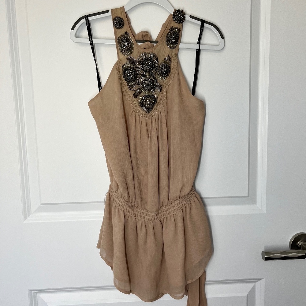 Bebe Vintage Backless Tie-Up Top y2k